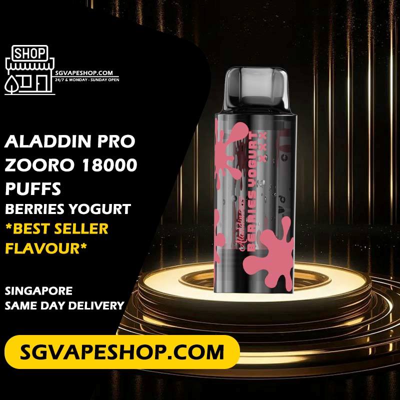 Aladdin Pro Zooro 18000 Disposable Flavour - Berries Yogurt