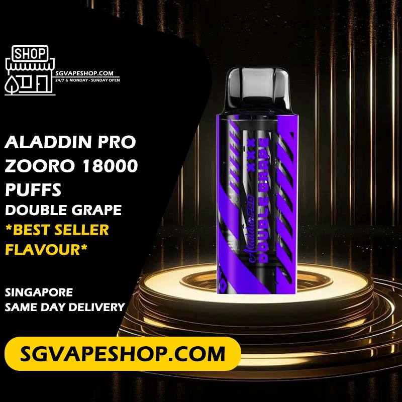 Aladdin Pro Zooro 18000 Disposable Flavour - Double Grape