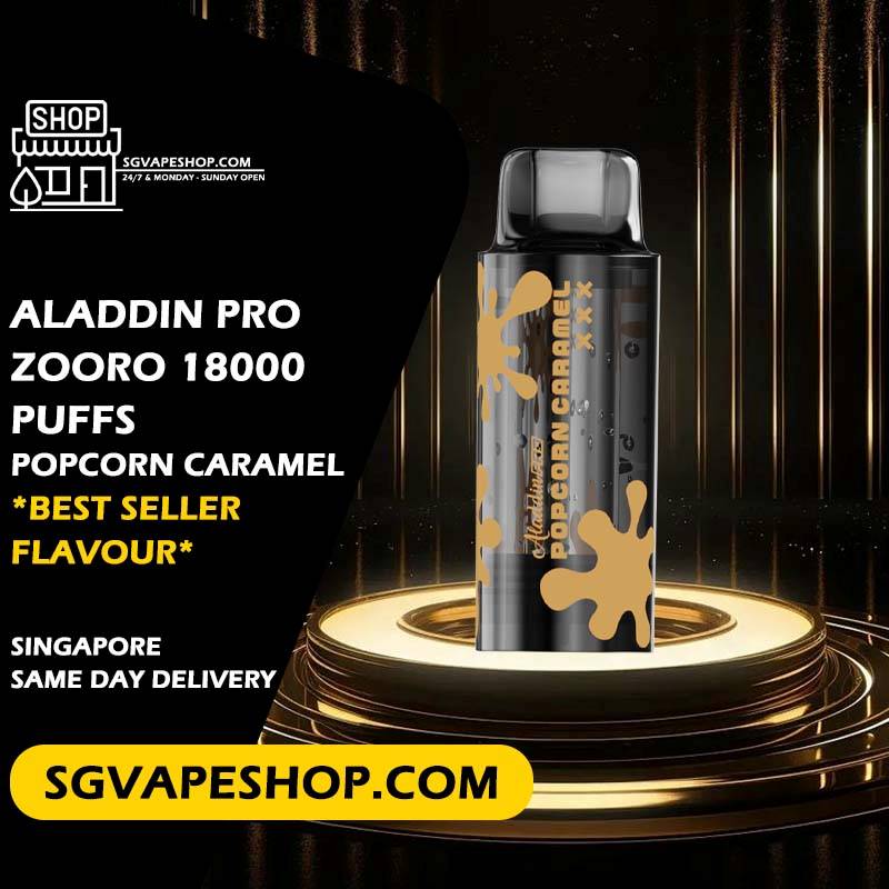 Aladdin Pro Zooro 18000 Disposable Flavour - Popcorn Caramel