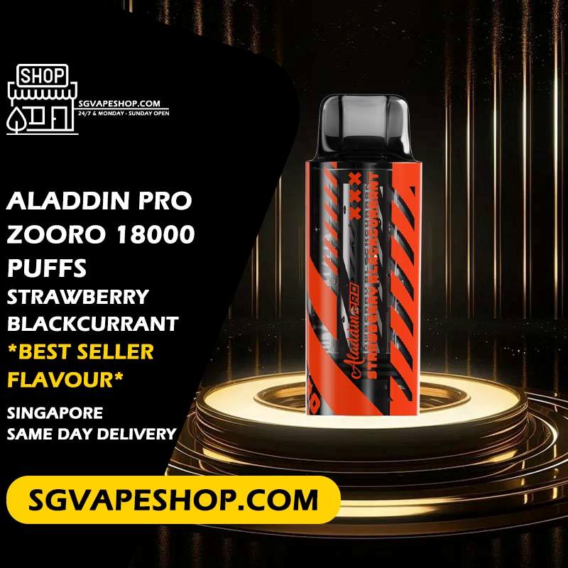 Aladdin Pro Zooro 18000 Disposable Flavour - Strawberry Blacurrant