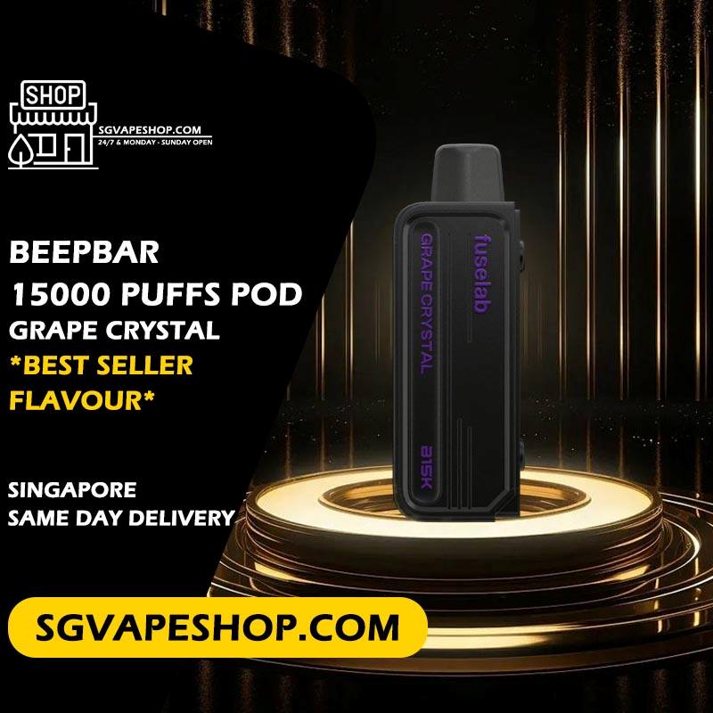 Beer Bar 15000 Disposable Cartridge Pod Flavour - Grape Crystal