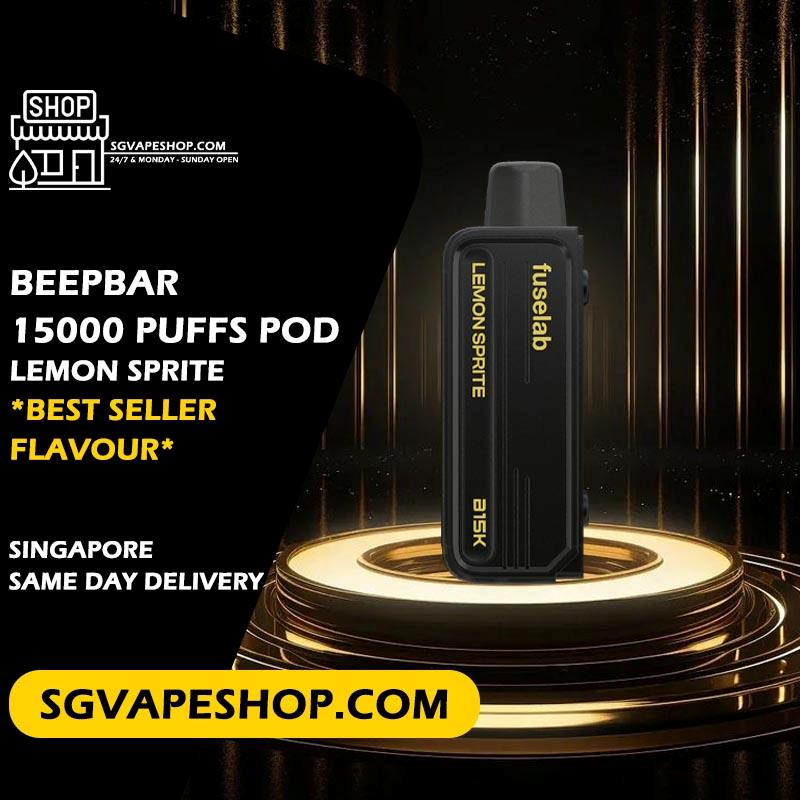 Beer Bar 15000 Disposable Cartridge Pod Flavour - Lemon Sprite