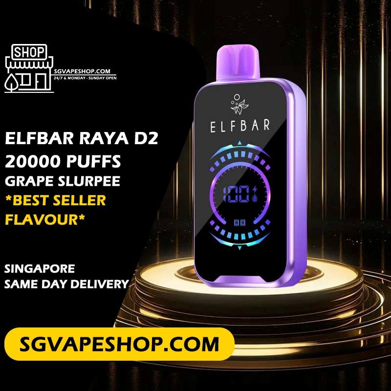 Elfbar Raya D2 20000 Disposable Flavour - Grape Slurpee