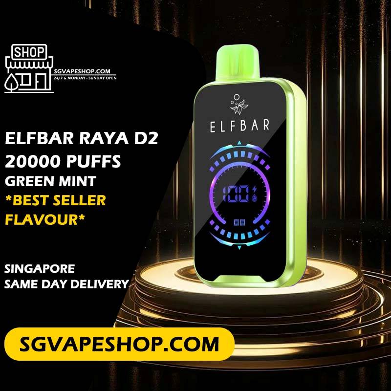 Elfbar Raya D2 20000 Disposable Flavour - Green Mint