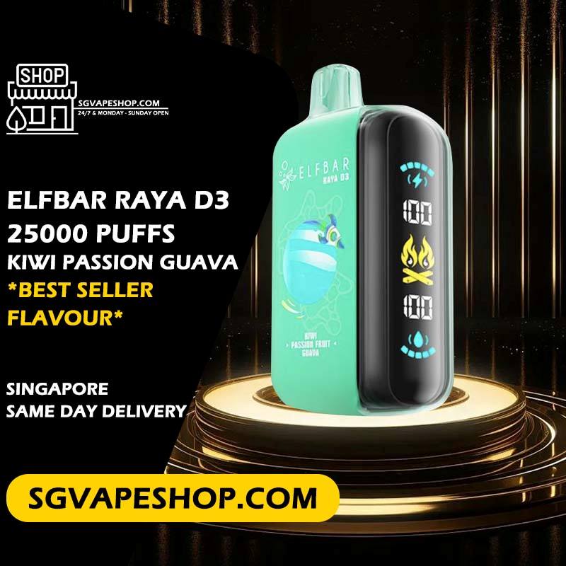 Elfbar Raya D3 25000 Disposable Flavour - Kiwi Passion Guava