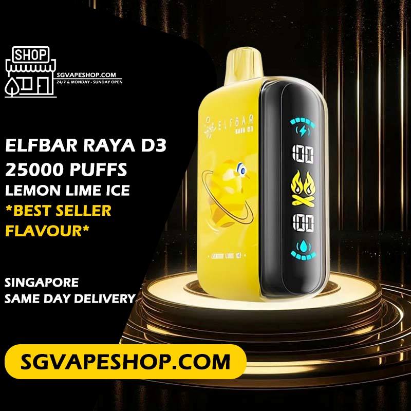 Elfbar Raya D3 25000 Disposable Flavour - Lemon Lime Ice