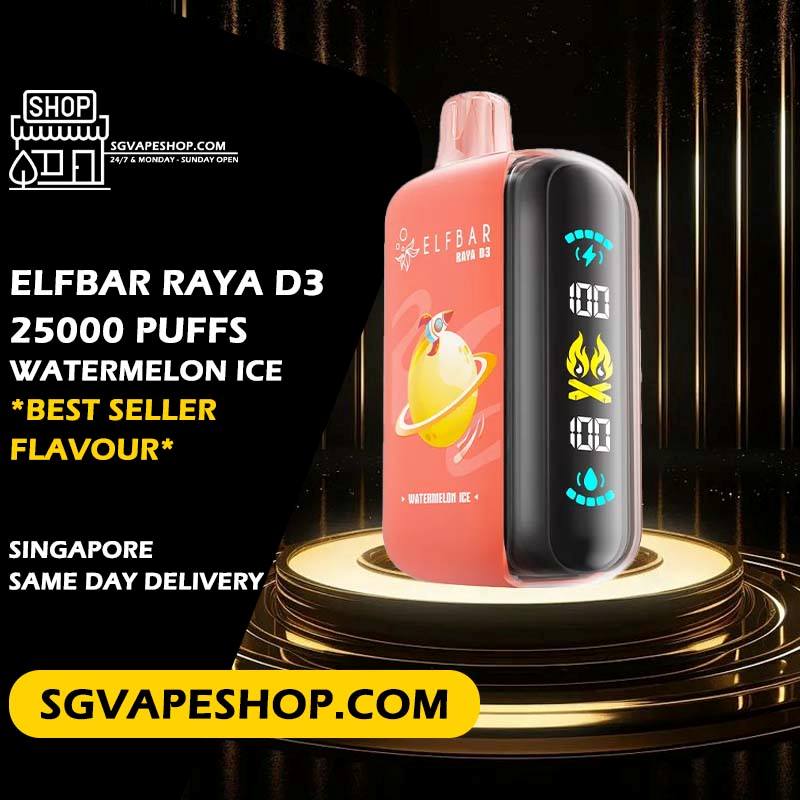 Elfbar Raya D3 25000 Disposable Flavour - Watermelon Ice