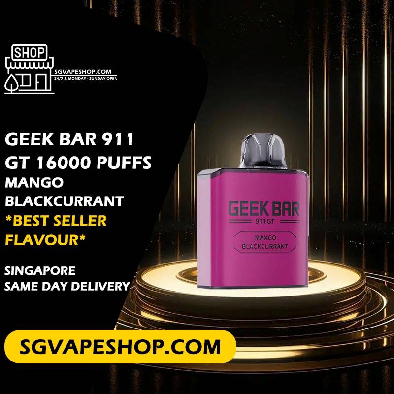 Geek Bar 911 GT 16000 Disposable Prefilled Cartridge Pod Flavour - Mango Blackcurrant