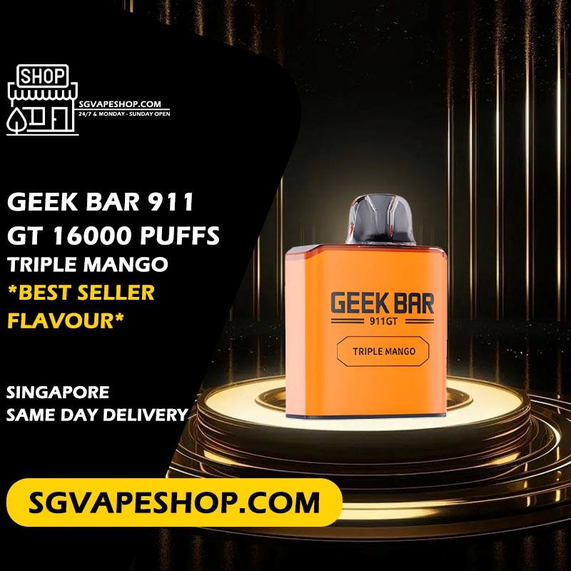 Geek Bar 911 GT 16000 Disposable Prefilled Cartridge Pod Flavour - Triple Mango