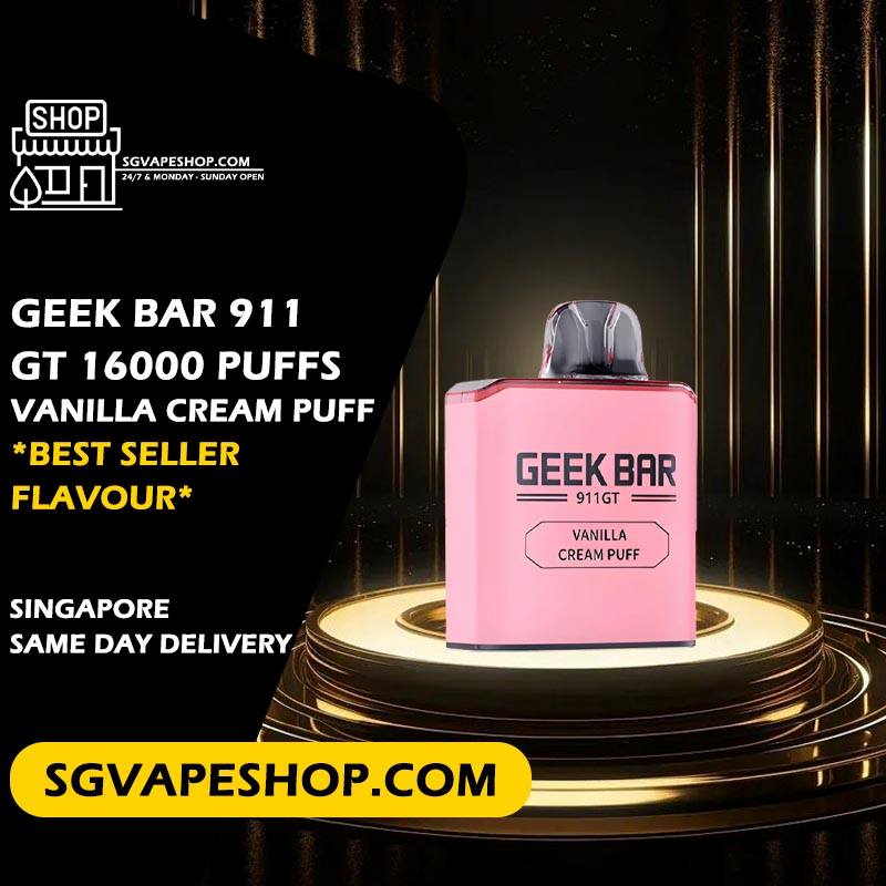 Geek Bar 911 GT 16000 Disposable Prefilled Cartridge Pod Flavour - Vanilla Cream puff