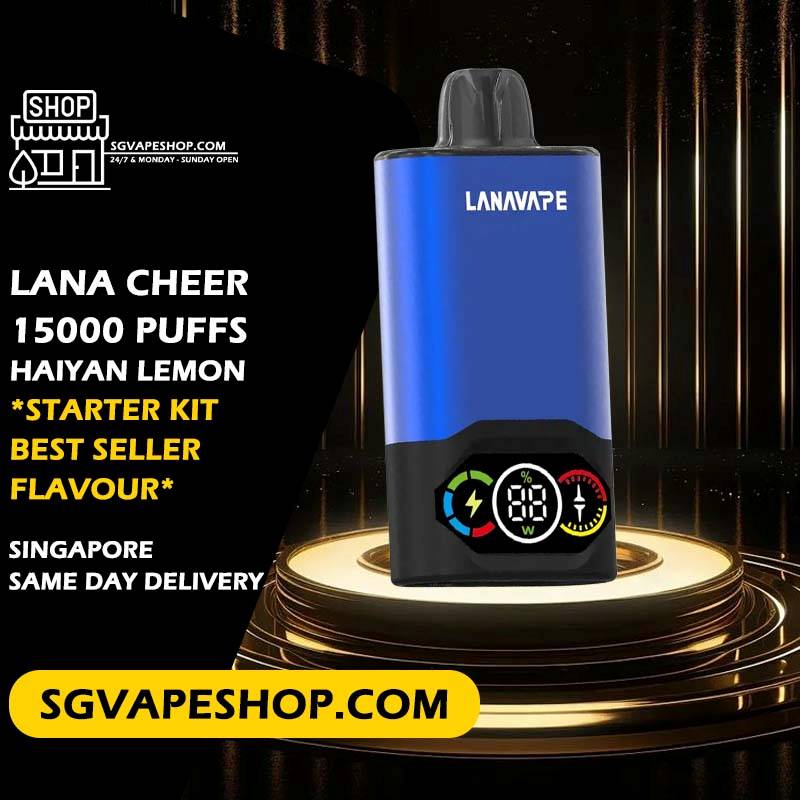 Lana Cheer 15000 Disposable Starter Kit & Cartridge Pod Flavour - Haiyan Lemon