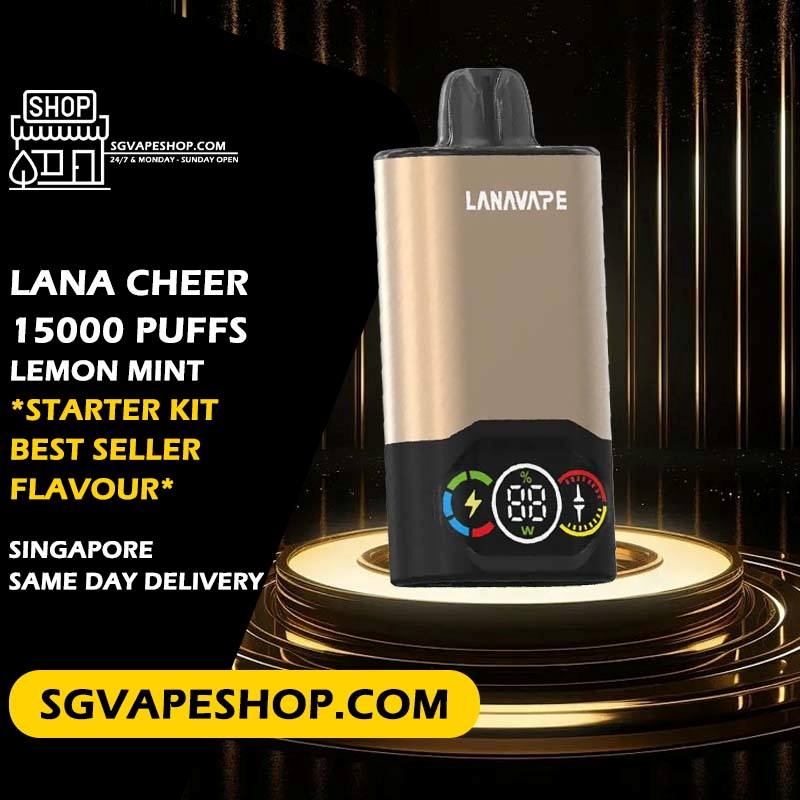 Lana Cheer 15000 Disposable Starter Kit & Cartridge Pod Flavour - Lemon Mint