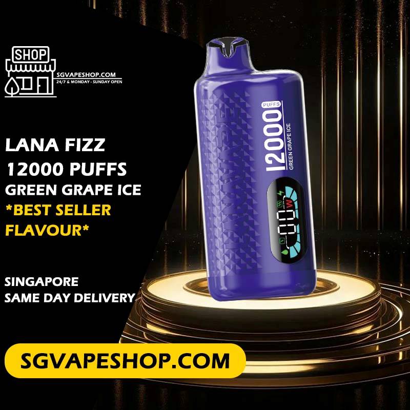 Lana Fizz 12000 Disposable Flavour - Green Grape Ice
