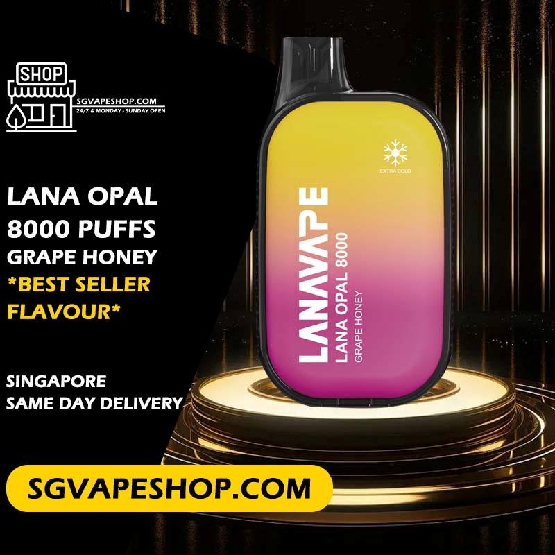 Lana Opal 8000 Disposable Flavour - Grape Honey