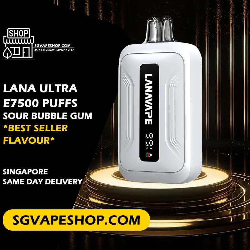 Lana Ultra E7500 Disposable Flavour - Sour Bubble Gum