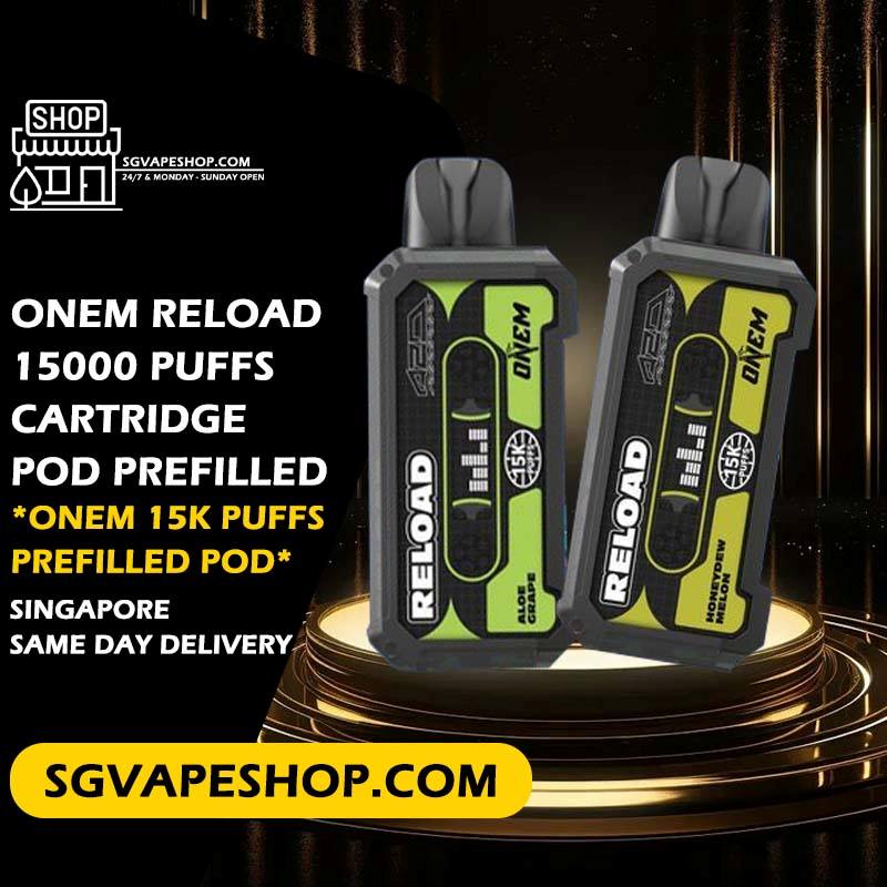 Onem Reload 15000 Prefilled Cartridge Pod ready stock in singapore SG VAPE SHOP