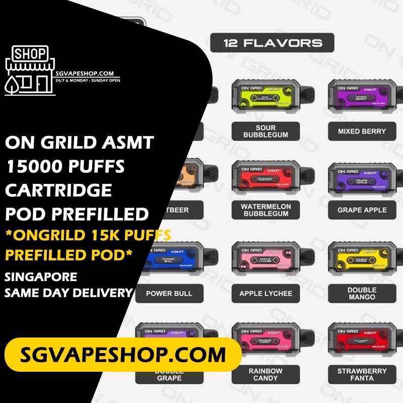 On Grid ASMT 15000 Puffs Disposable Cartridge Prefilled Pod in stock singapore SG VAPE SHOP-2
