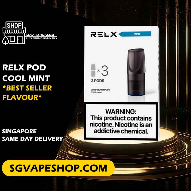RELX Classic Pods Singapore | Cool  mint Flavours | SG Vape Shop
