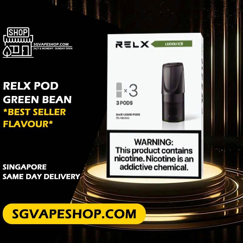 RELX Classic Pods Singapore | Green Bean Flavours | SG Vape Shop