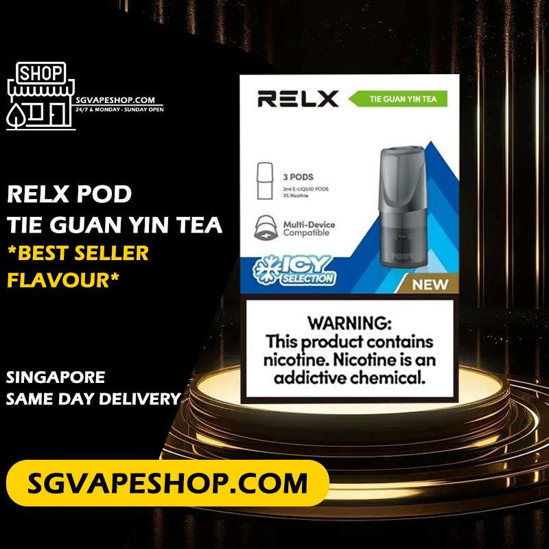 RELX Classic Pods Singapore | Tie guan yin tea Flavours | SG Vape Shop