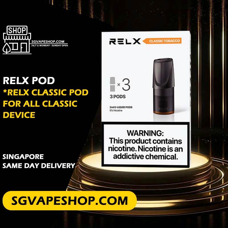 RELX Classic Pods Singapore | Authentic RELX Vape Flavours | SG Vape Shop