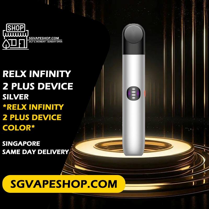 Relx Infinity 2 Plus Device Color Ready Stock in Singapore - Silver