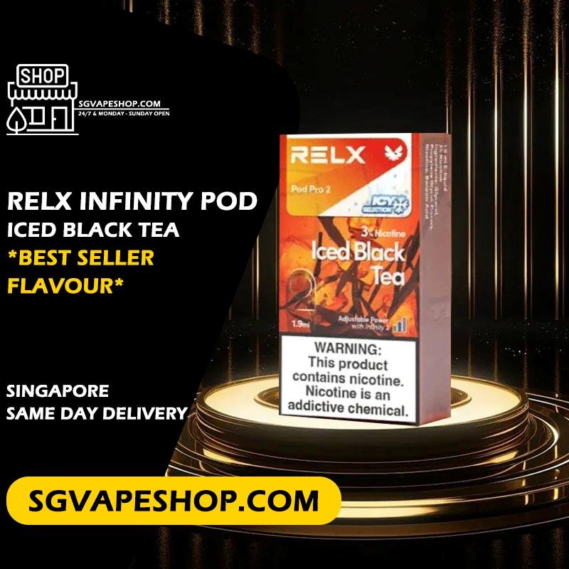 Relx Infinity Pod Flavour in Singapore - Iced Black Tea