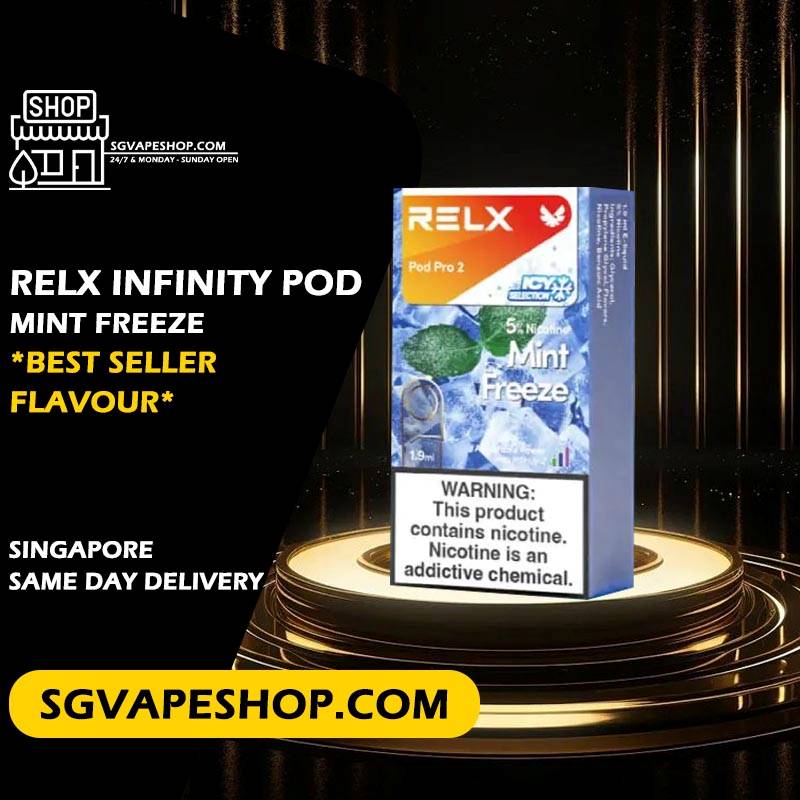 Relx Infinity Pod Flavour in Singapore - Mint Freeze