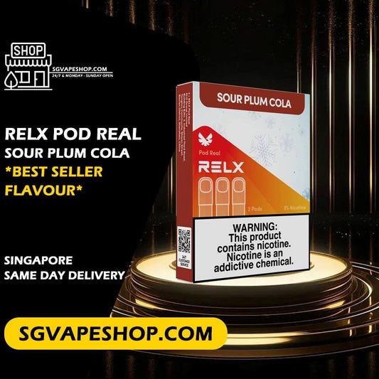 Relx pod Real Flavour Ready Stock in Singapore - Sour Plum Cola