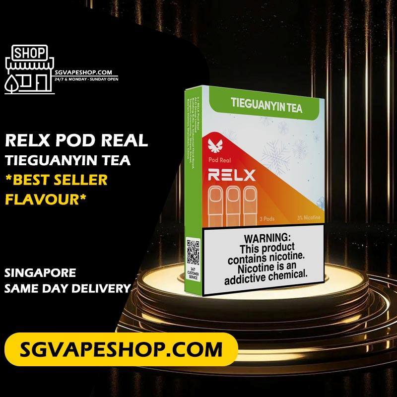 Relx pod Real Flavour Ready Stock in Singapore - Tieguanyin Tea
