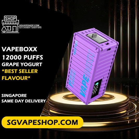 Vapeboxx 12000 Disposable - Grape Yogurt