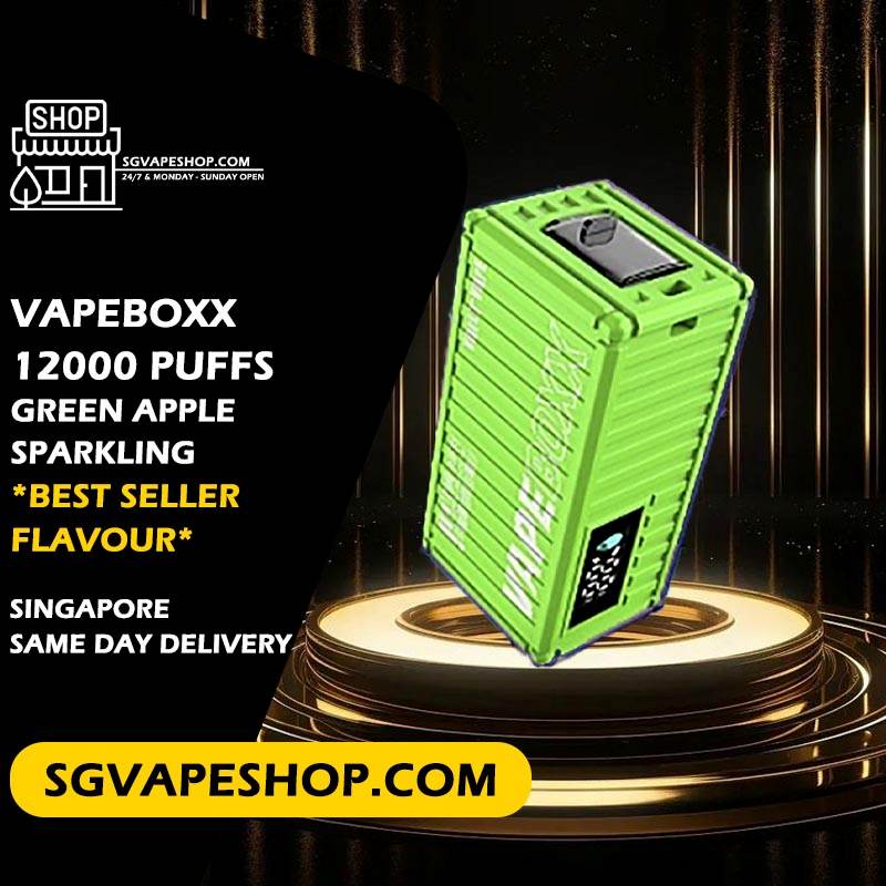 Vapeboxx 12000 Disposable - Green Apple Sparkling