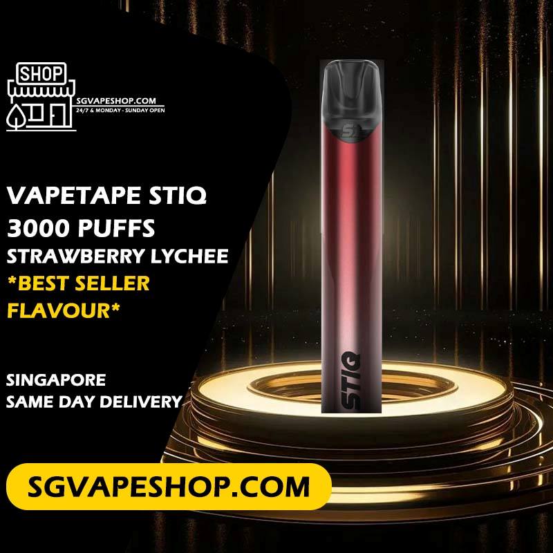 Vapetape Stiq 3000 Disposable Flavour - Strawberry Lychee