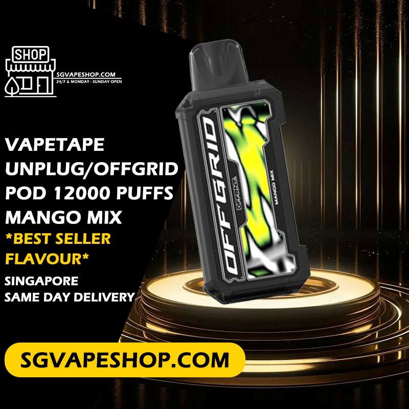 Vapetape Unplug Offgrid 12000 Disposable Vape Flavours – Mango Mix