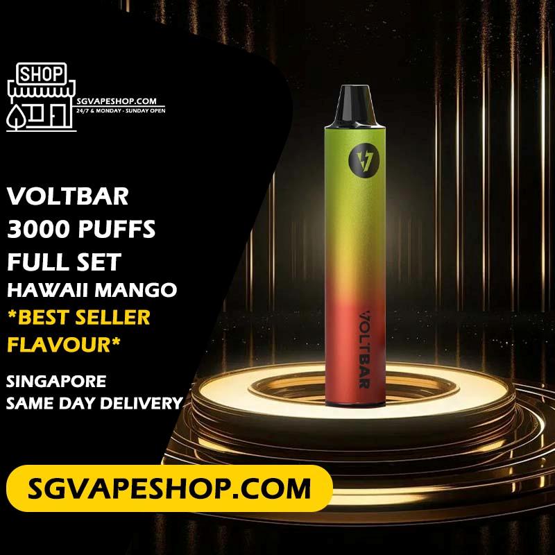 Voltbar 3000 Disposable Starter kit full set Flavour in SG VAPE SHOP Singapore - Hawaii mango