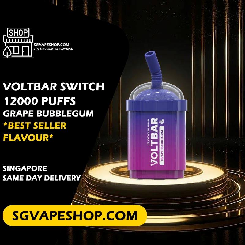 Voltbar Swicth 12000 Disposable Prefilled Cartridge flavour - Grape Bubblegum