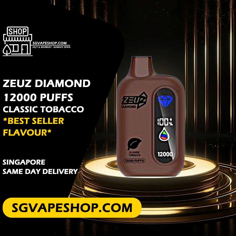 Zeuz Diamond 12000 Disposable Flavour - Classic Tobacco