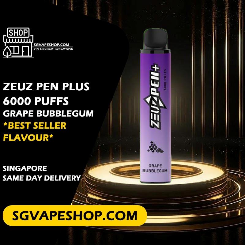 Zeuz Pen Plus 6000 Disposable Flavour - Grape Bubblegum