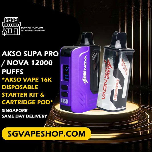 Akso Supa Pro / Nova 12000 Disposable Ready stock SG VAPE SHOP Singapore